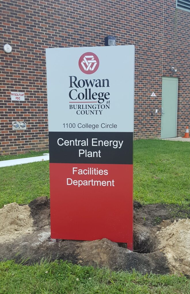 college campus monument sign